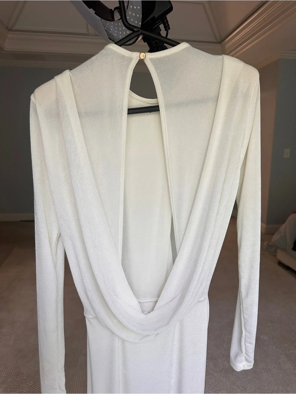 NWT JLUX LABEL Elegant Long Sleeve White Maxi Dress - Picture 7 of 7